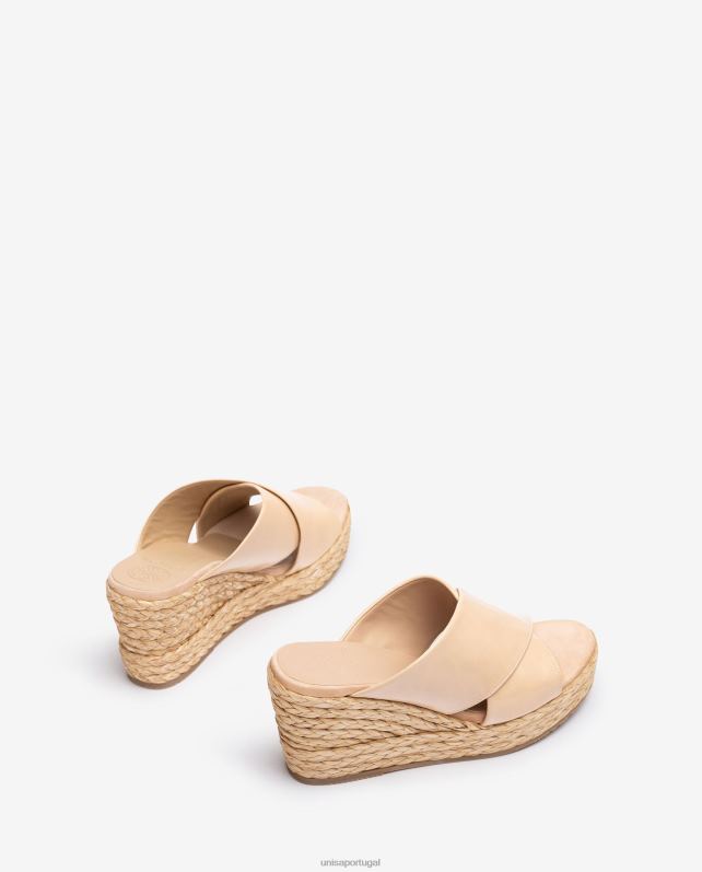 Unisa sandália tiras cruzadas largas mulheres 6V2Z6295 rosa