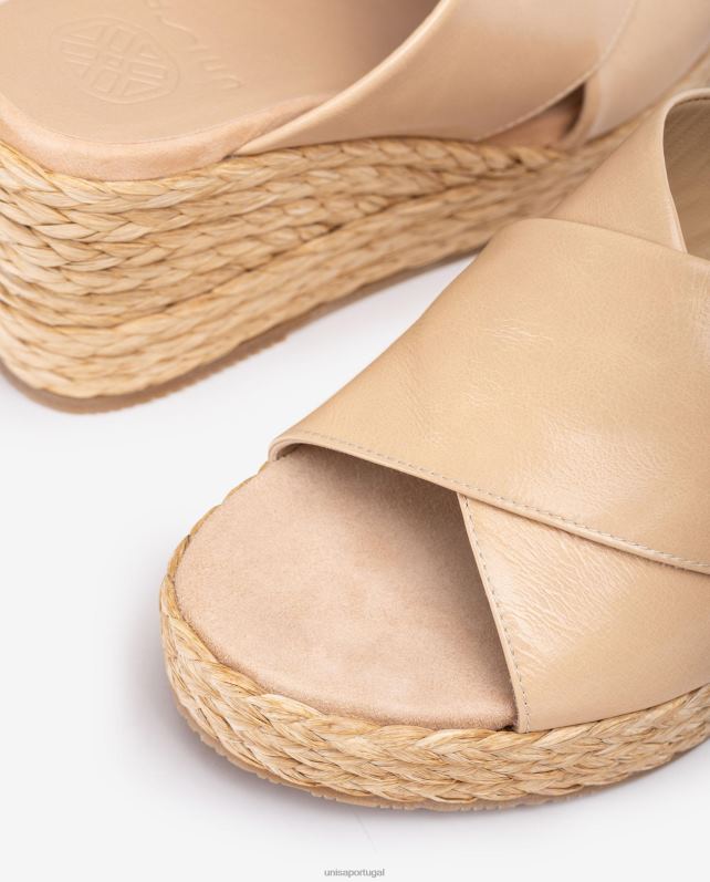 Unisa sandália tiras cruzadas largas mulheres 6V2Z6295 rosa