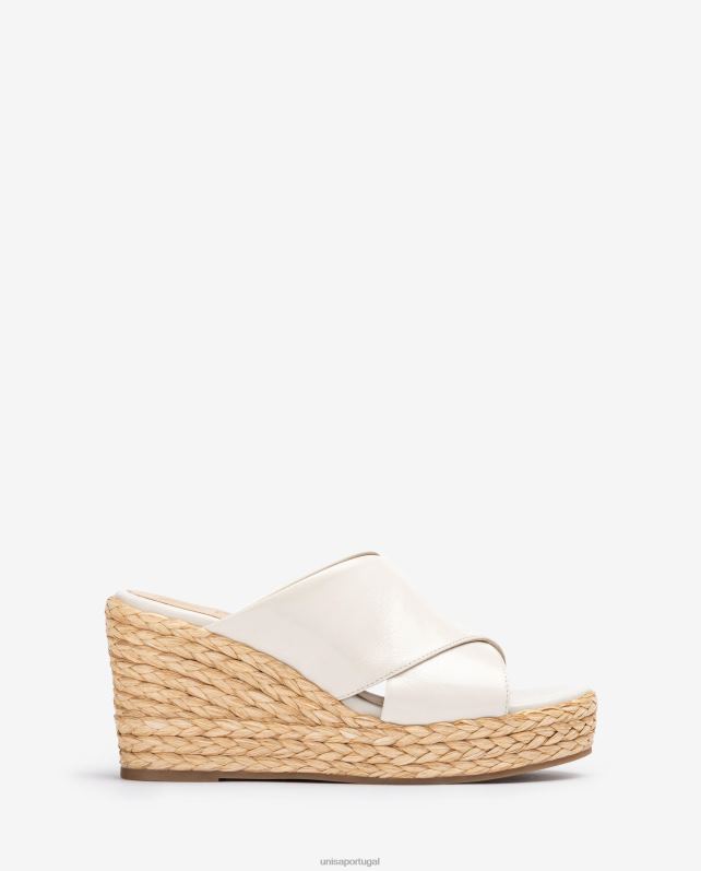 Unisa sandália tiras cruzadas largas mulheres 6V2Z6296 branco