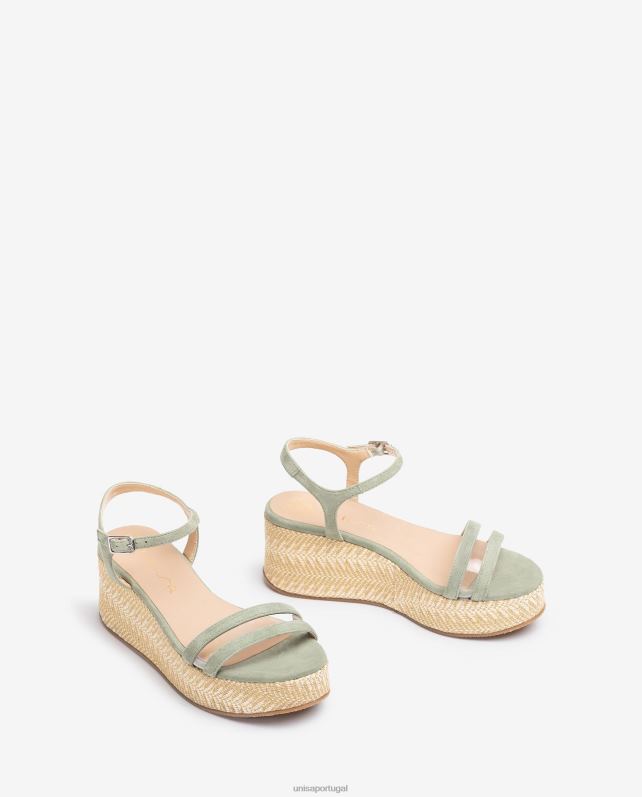 Unisa sandálias de camurça contraste mulheres 6V2Z6334 moda
