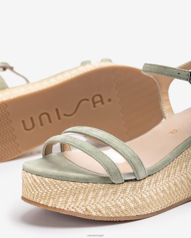 Unisa sandálias de camurça contraste mulheres 6V2Z6334 moda