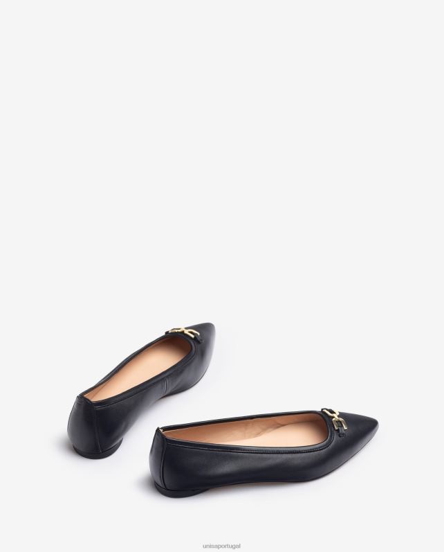 Unisa sapato de bailarina bico fino mulheres 6V2Z6639 preto