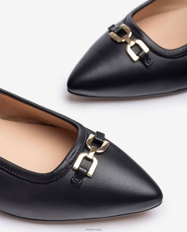 Unisa sapato de bailarina bico fino mulheres 6V2Z6639 preto