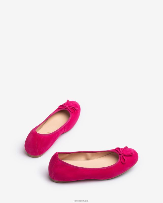 Unisa sapato de bailarina bico redondo mulheres 6V2Z6636 rosa
