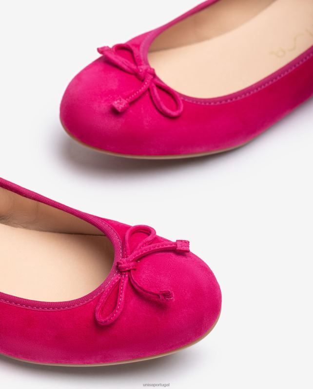 Unisa sapato de bailarina bico redondo mulheres 6V2Z6636 rosa