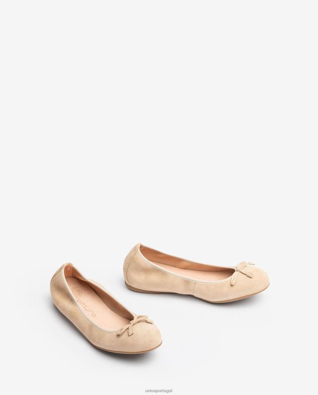 Unisa sapato de bailarina bico redondo mulheres 6V2Z6637 bege