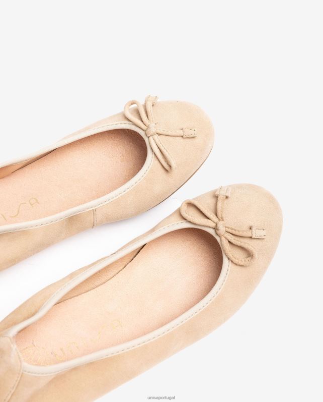 Unisa sapato de bailarina bico redondo mulheres 6V2Z6637 bege