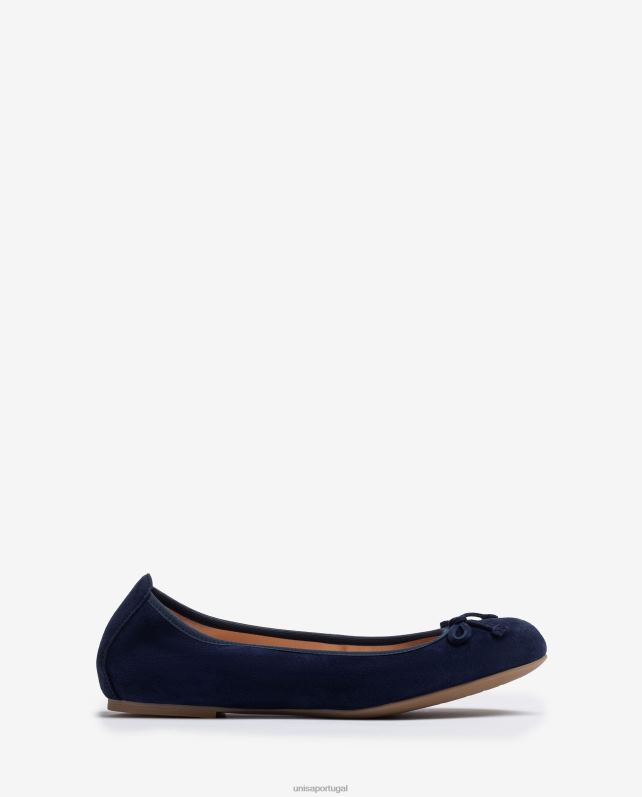 Unisa sapato de bailarina bico redondo mulheres 6V2Z6638 azul