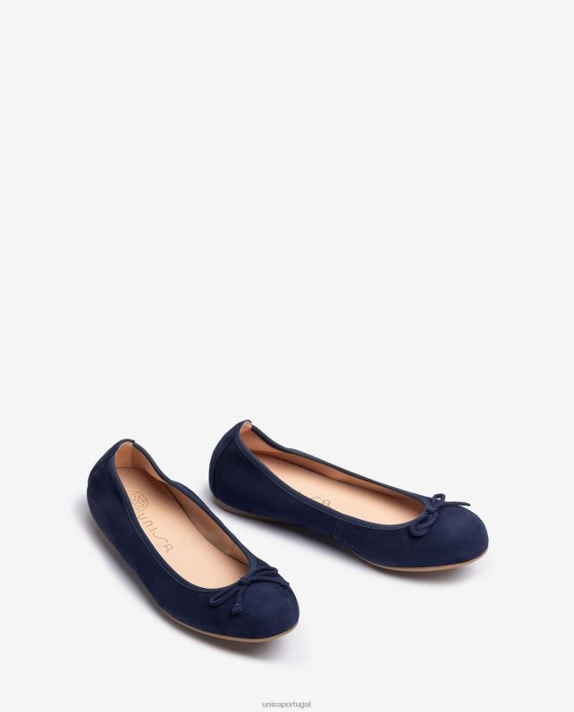 Unisa sapato de bailarina bico redondo mulheres 6V2Z6638 azul