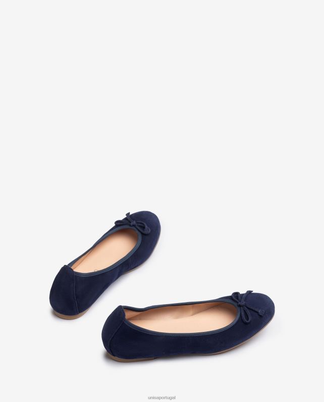 Unisa sapato de bailarina bico redondo mulheres 6V2Z6638 azul