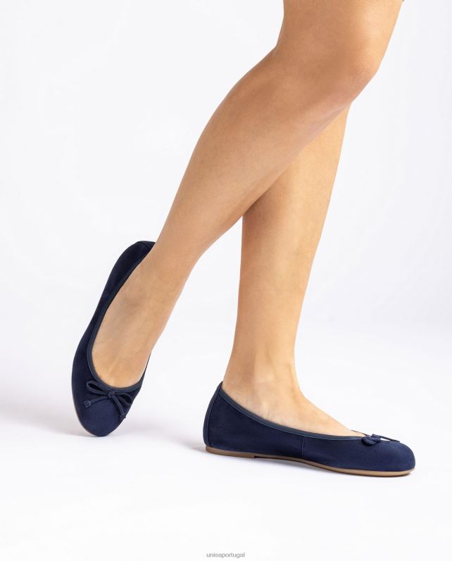 Unisa sapato de bailarina bico redondo mulheres 6V2Z6638 azul
