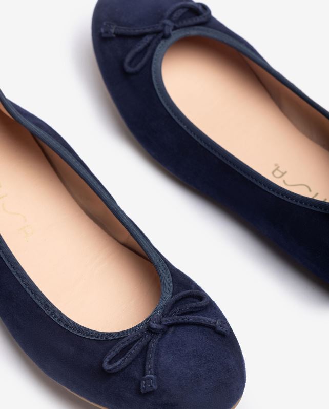 Unisa sapato de bailarina bico redondo mulheres 6V2Z6638 azul