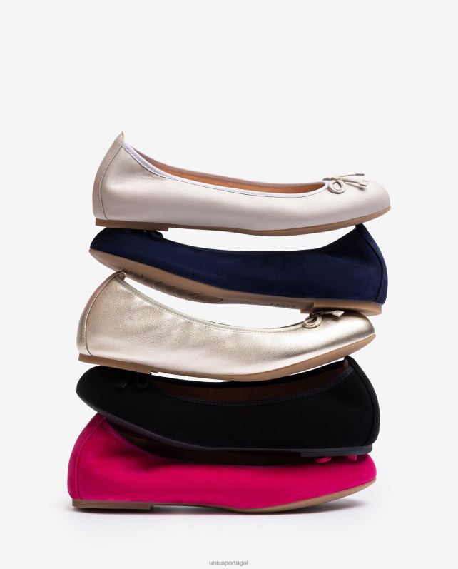 Unisa sapato de bailarina bico redondo mulheres 6V2Z6640 preto