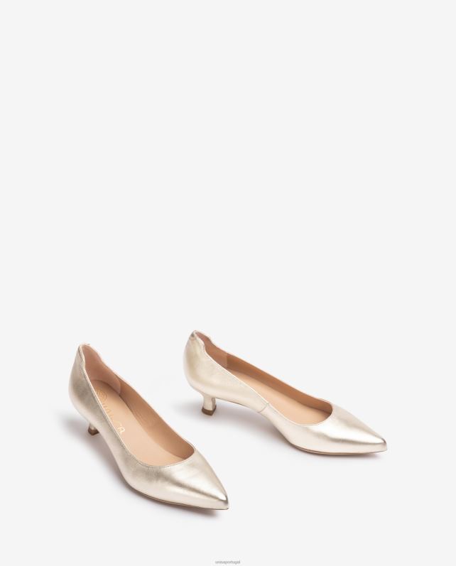 Unisa bomba bico fino efeito metalizado mulheres 6V2Z6559 gracioso