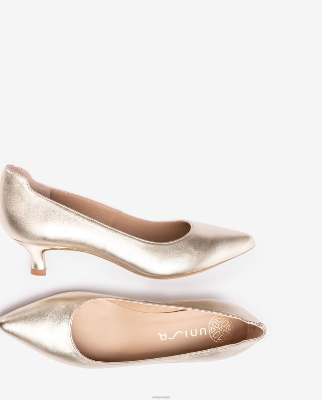 Unisa bomba bico fino efeito metalizado mulheres 6V2Z6559 gracioso