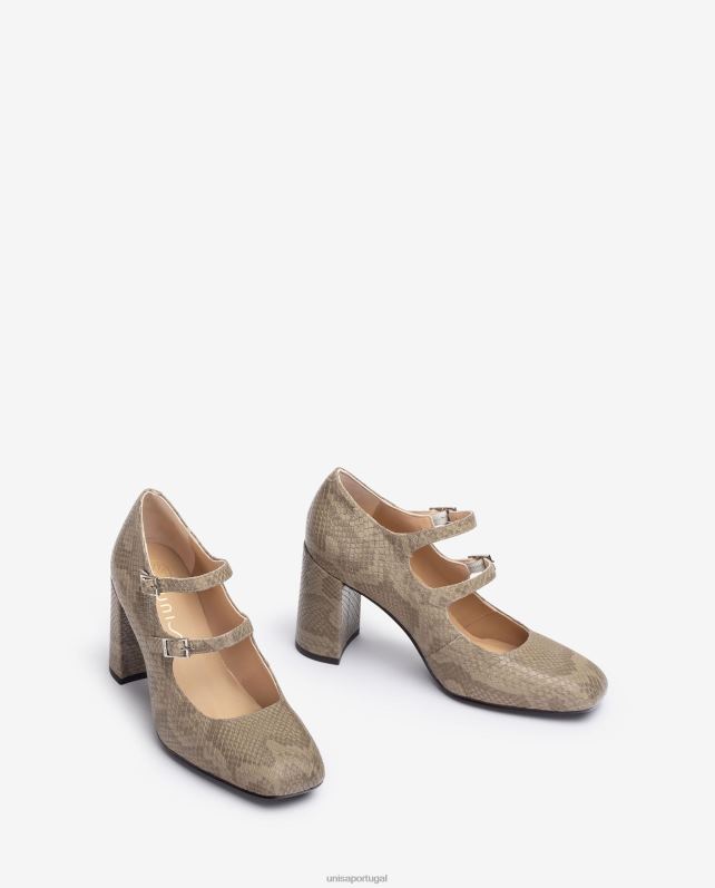 Unisa bomba com fivela dupla mulheres 6V2Z61306 gracioso