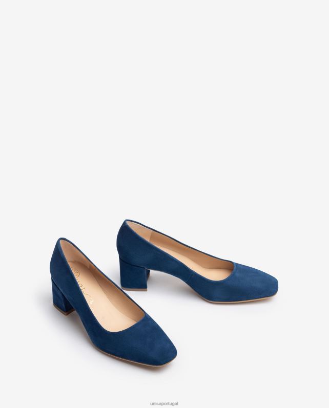 Unisa bomba com salto largo mulheres 6V2Z6572 azul