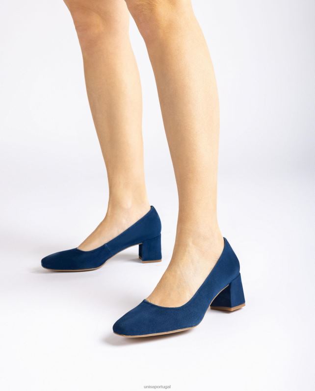 Unisa bomba com salto largo mulheres 6V2Z6572 azul