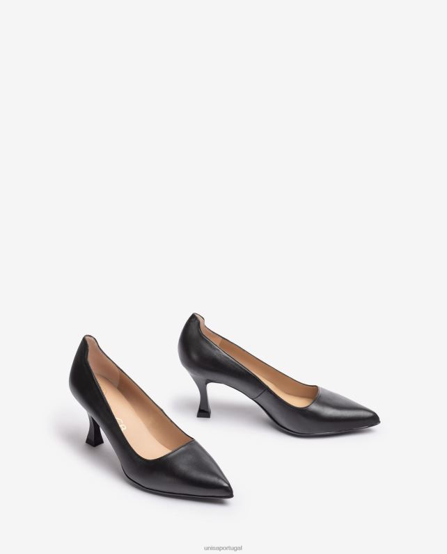 Unisa bomba com salto pintado mulheres 6V2Z6573 preto