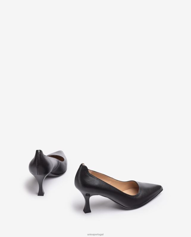 Unisa bomba com salto pintado mulheres 6V2Z6573 preto
