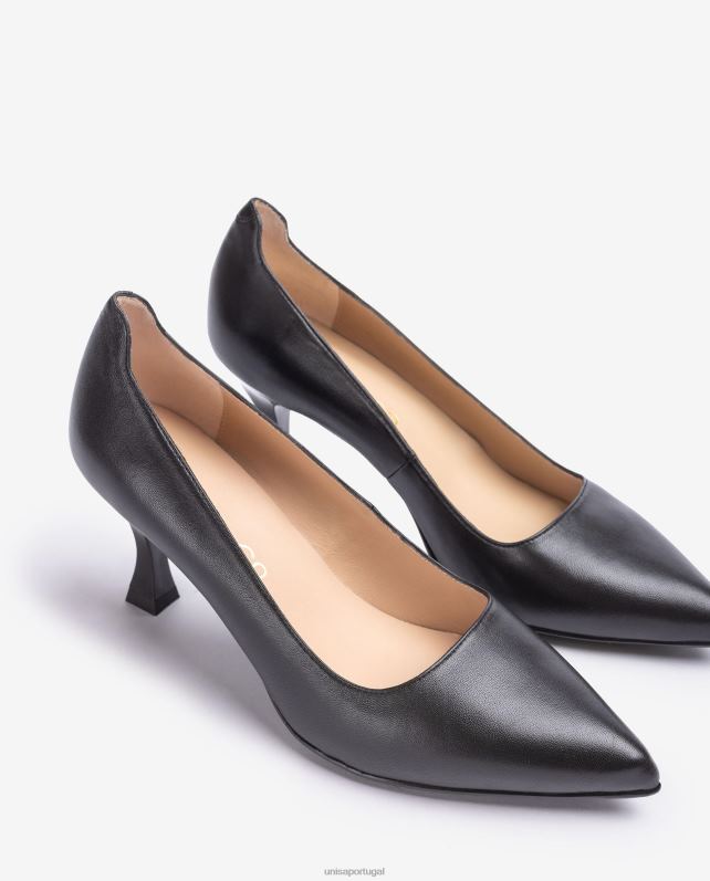 Unisa bomba com salto pintado mulheres 6V2Z6573 preto