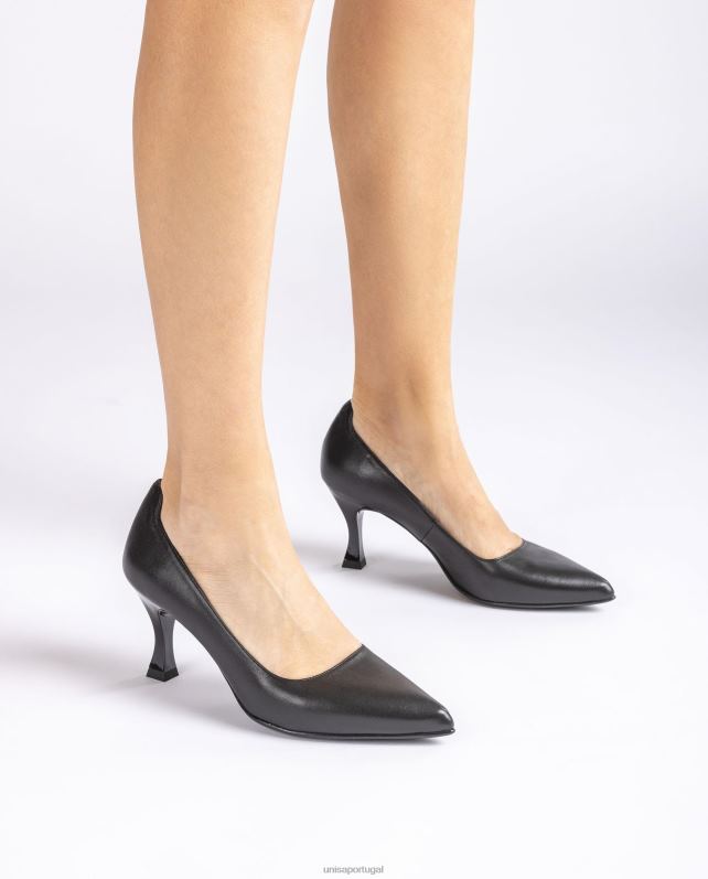 Unisa bomba com salto pintado mulheres 6V2Z6573 preto