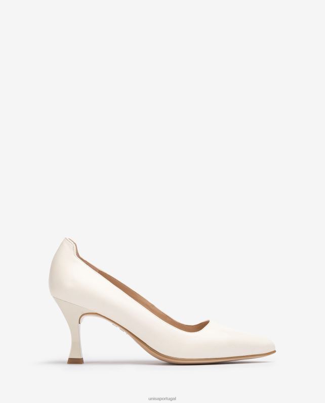 Unisa bomba com salto pintado mulheres 6V2Z6574 branco