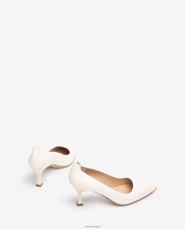 Unisa bomba com salto pintado mulheres 6V2Z6574 branco