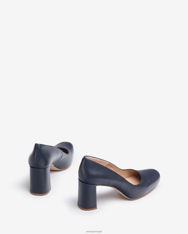 Unisa bomba de bico quadrado com plataforma mulheres 6V2Z6561 azul