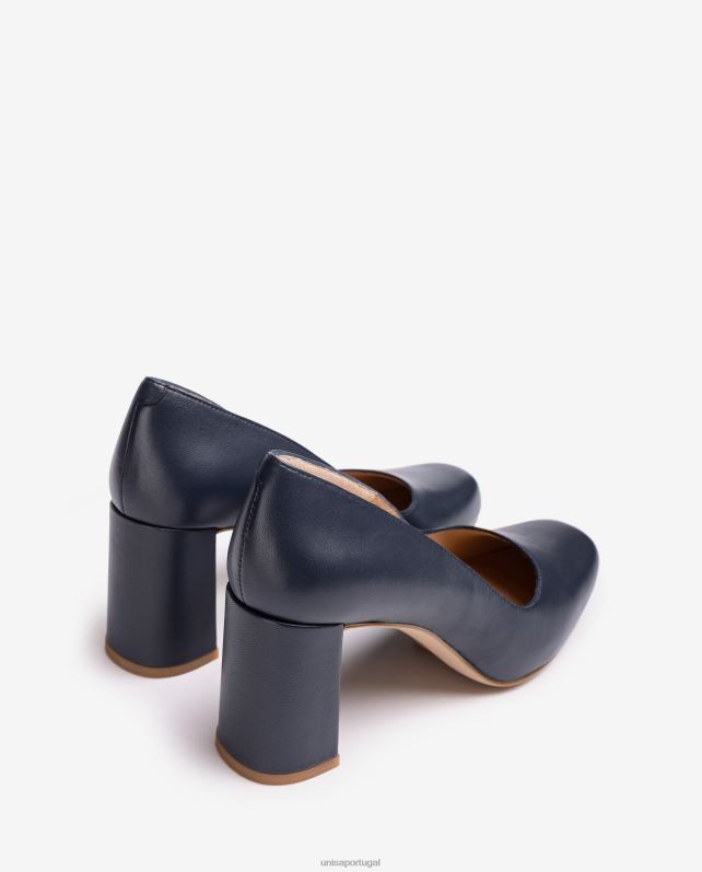 Unisa bomba de bico quadrado com plataforma mulheres 6V2Z6561 azul