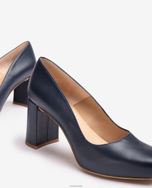 Unisa bomba de bico quadrado com plataforma mulheres 6V2Z6561 azul