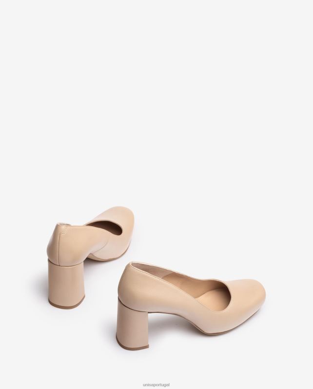 Unisa bomba de bico quadrado com plataforma mulheres 6V2Z6564 bege
