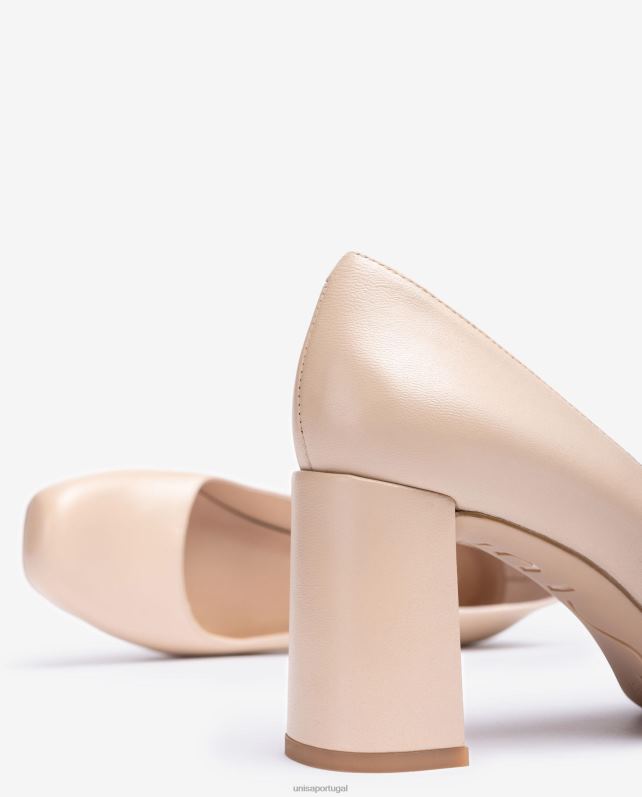 Unisa bomba de bico quadrado com plataforma mulheres 6V2Z6564 bege