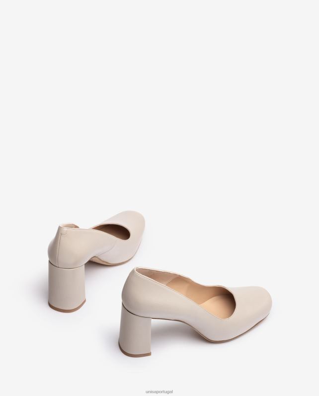Unisa bomba de bico quadrado com plataforma mulheres 6V2Z6565 bege