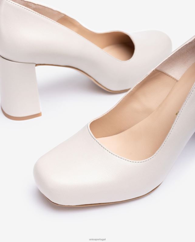 Unisa bomba de bico quadrado com plataforma mulheres 6V2Z6565 bege