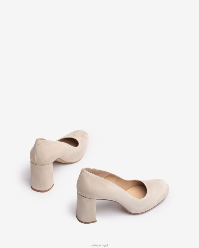 Unisa bomba de bico quadrado com plataforma mulheres 6V2Z6567 bege