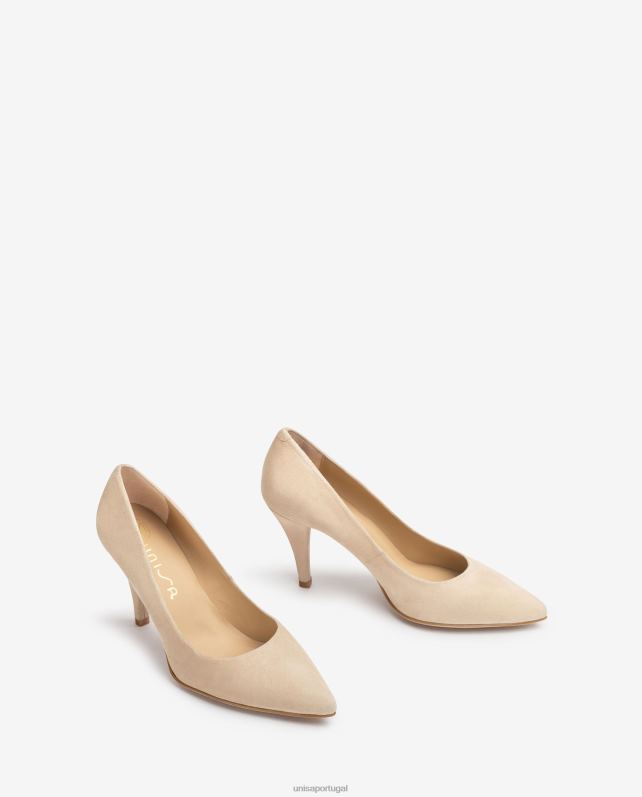 Unisa bomba de camurça com bico fino e salto fino mulheres 6V2Z6588 gracioso