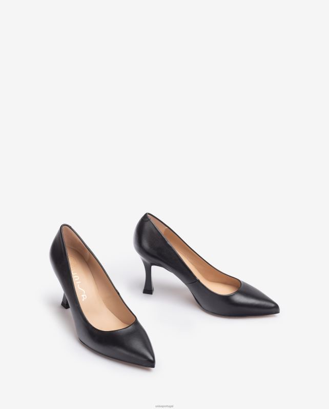 Unisa bomba de dedo pontudo mulheres 6V2Z6555 preto