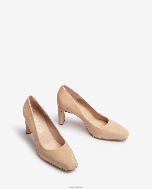 Unisa bomba de dedo quadrado mulheres 6V2Z6550 bege