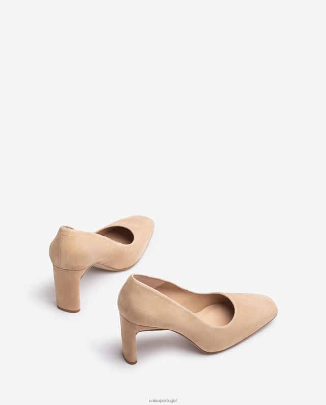 Unisa bomba de dedo quadrado mulheres 6V2Z6550 bege