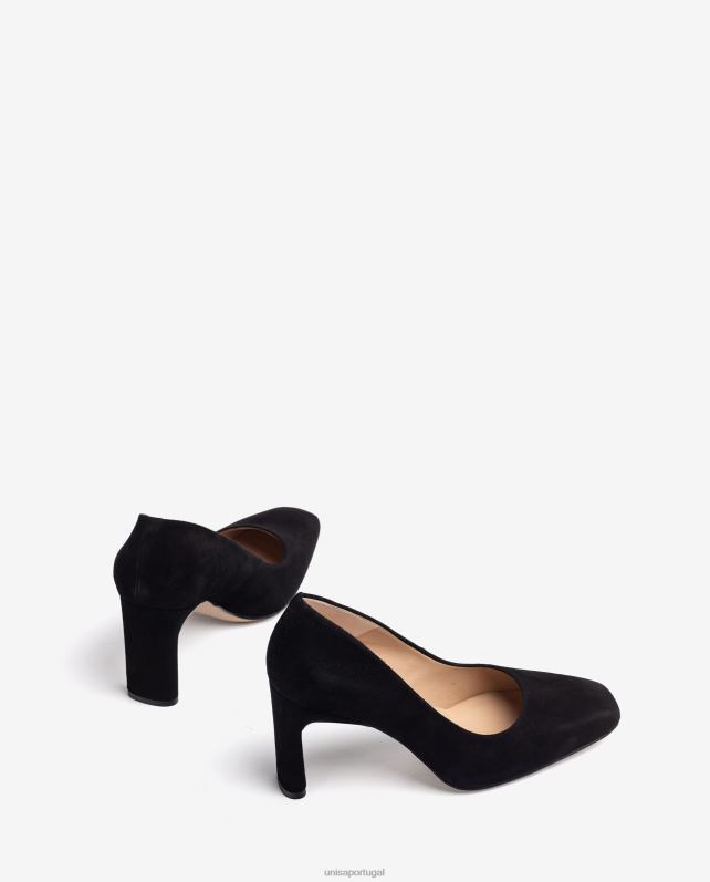 Unisa bomba de dedo quadrado mulheres 6V2Z6553 preto