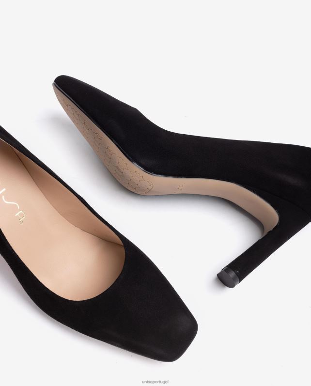 Unisa bomba de dedo quadrado mulheres 6V2Z6553 preto