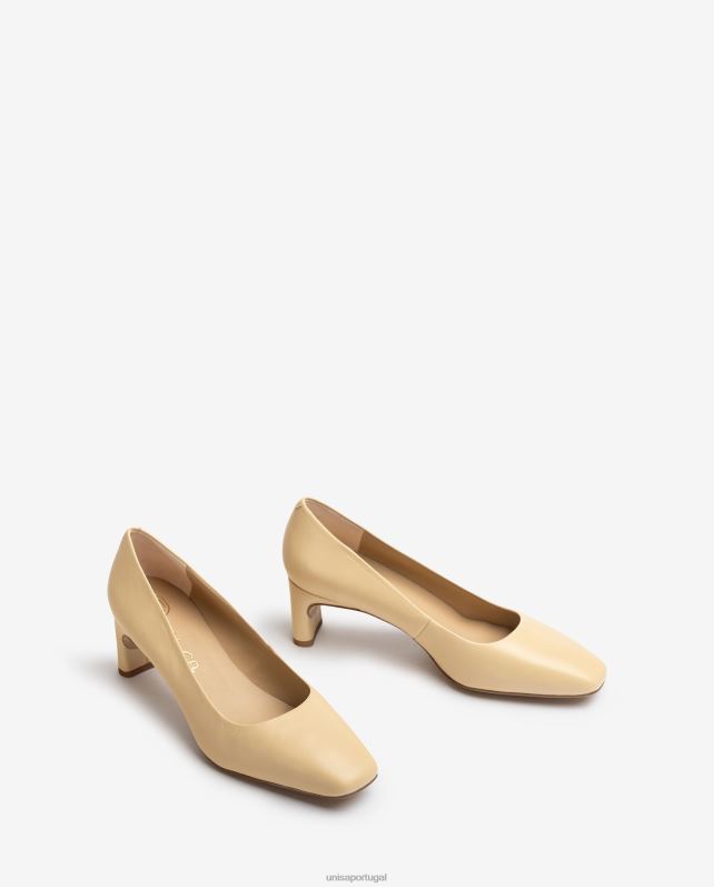 Unisa bomba de salto plano mulheres 6V2Z6587 bege