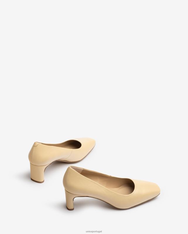 Unisa bomba de salto plano mulheres 6V2Z6587 bege