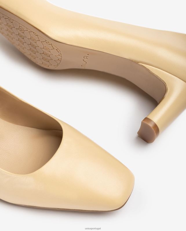 Unisa bomba de salto plano mulheres 6V2Z6587 bege