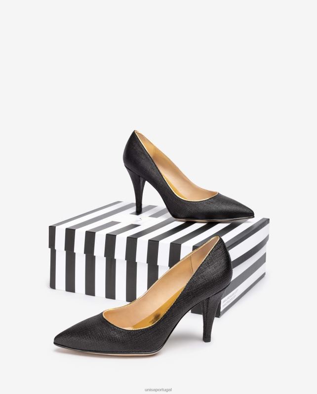 Unisa bomba feita em ráfia mulheres 6V2Z61323 preto