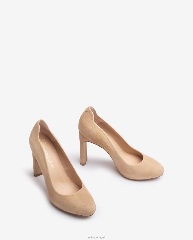 Unisa sapato de salto alto com plataforma interna mulheres 6V2Z6549 bege