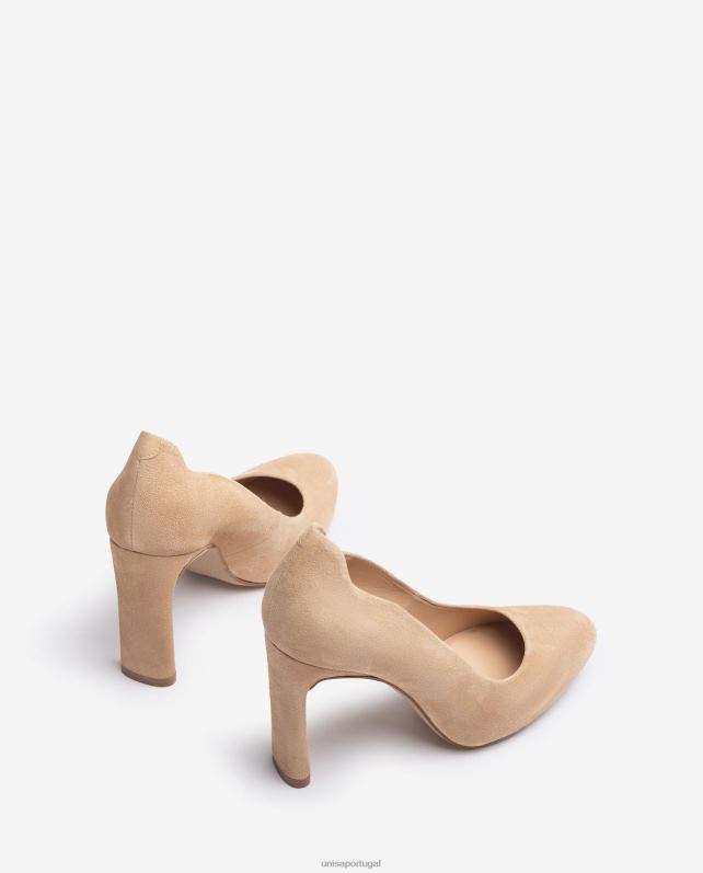 Unisa sapato de salto alto com plataforma interna mulheres 6V2Z6549 bege