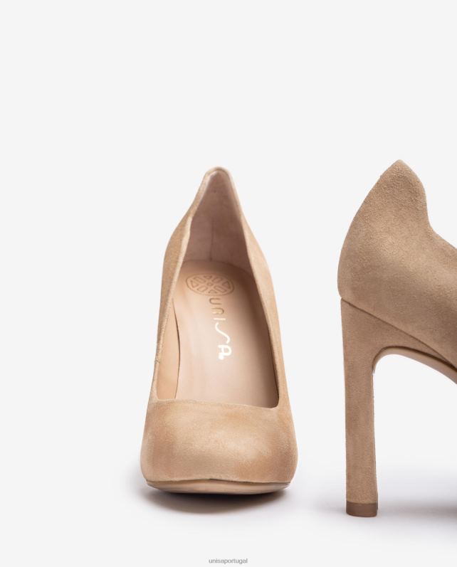 Unisa sapato de salto alto com plataforma interna mulheres 6V2Z6549 bege