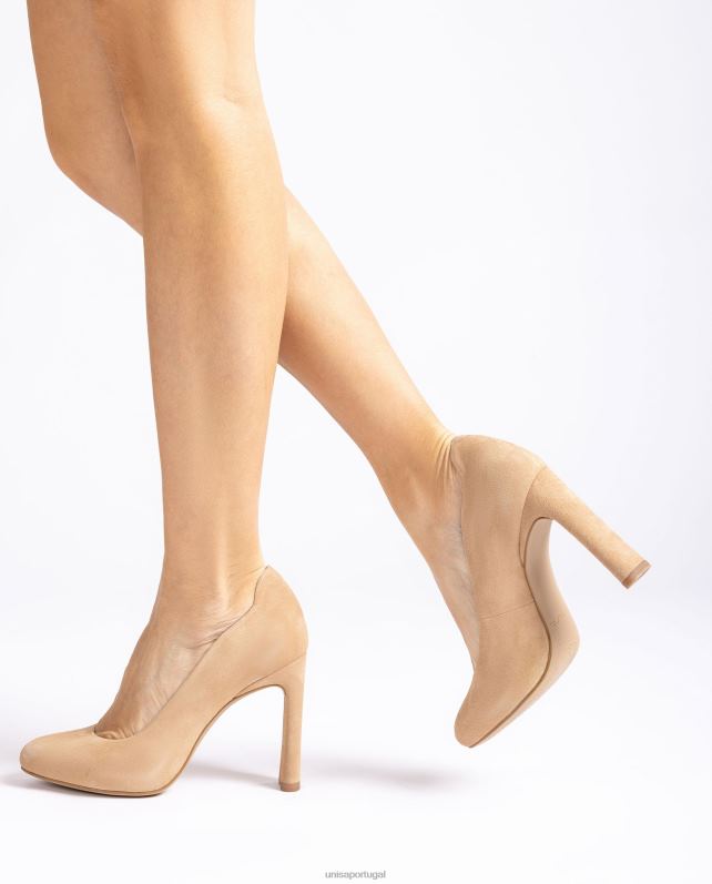 Unisa sapato de salto alto com plataforma interna mulheres 6V2Z6549 bege